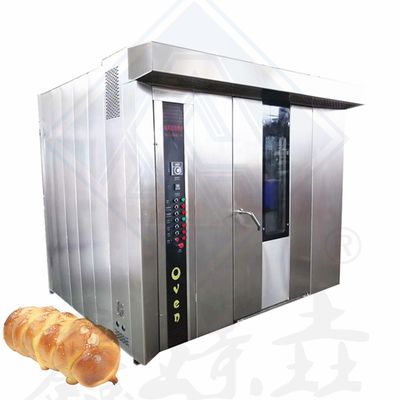 Máquina de procesamiento de alimentos 68 bandejas Horno rotativo automático con función de vapor