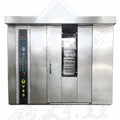 Máquina de procesamiento de alimentos 68 bandejas Horno rotativo automático con función de vapor