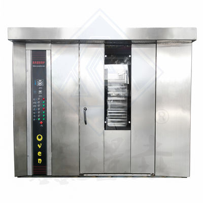 Máquina de procesamiento de alimentos 68 bandejas Horno rotativo automático con función de vapor