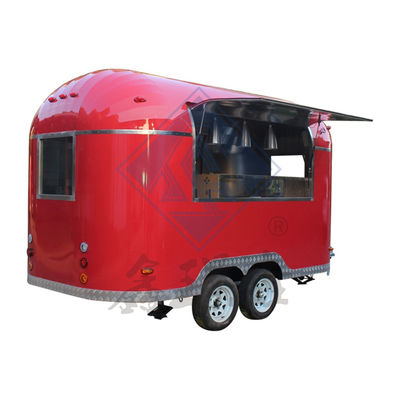 Diseño de camión de comida de acero inoxidable de eje único / doble de 500CM para venta al aire libre en la calle