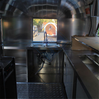 Diseño móvil personalizado de acero inoxidable camión de alimentos industrial 4M ejes simples / dobles