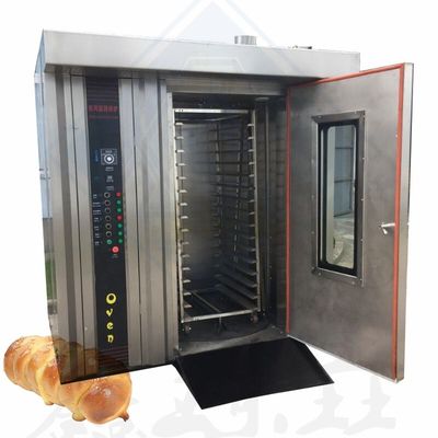 16/32/68 a base de agua bandejas gas diesel eléctrico horno rotativo automático para el pan de pastel de galletas