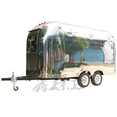 450CM Diseño de un solo / doble eje camión de comida móvil con acero inoxidable y piezas de repuesto