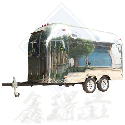 450CM Diseño de un solo / doble eje camión de comida móvil con acero inoxidable y piezas de repuesto