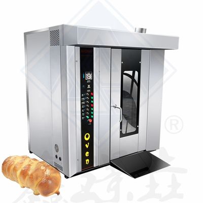 Máquina de panadería de un paso rotativa 32 bandejas electricas pastel de galletas pan automático horno rotativo