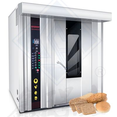 16/32/64 bandejas Capacidad eléctrica pastel de galletas y pan horno rotativo automático con buena