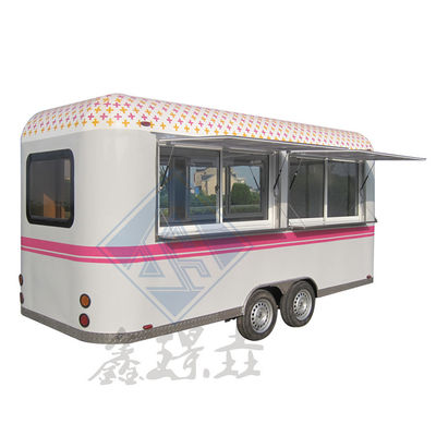 Carrito de comida de calle móvil con modelo redondo industrial y color personalizado