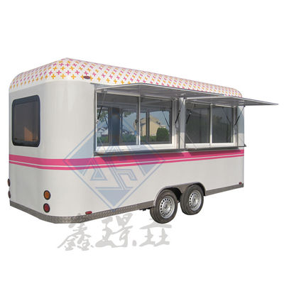 Carrito de comida de calle móvil con modelo redondo industrial y color personalizado