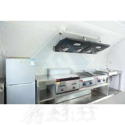 Camión de comida móvil de modelo redondo industrial personalizado para café y alimentos