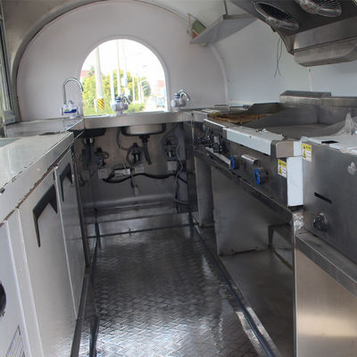 1000 kg de Waffle Street Ice Cream Carro de comida móvil camión de comida remolque para las necesidades de comida de merienda