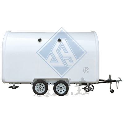 300*160*230 CM Acero galvanizado doble eje Diseño bonito móvil con camión de comida con dosel