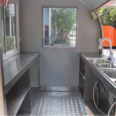 2.8M doble eje móvil modelo redondo industrial personalizado con camión de comida de café con dosel