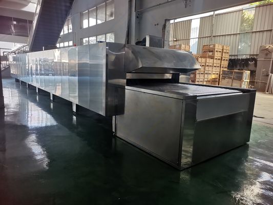 Larga vida útil Línea de producción de horno de túnel para galletas de pan galletas fácil de operar