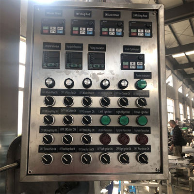 45kw Consumo de electricidad Wafer Biscoito Maquinaria para hacer bocadillos automática completa 50kg/h