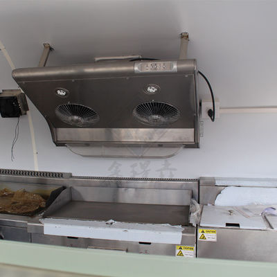 Modelo redondo industrial personalizado de doble eje de 400 cm con camión de comida de café con dosel