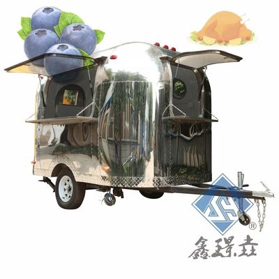 Carritos de comida comerciales Camión de comida móvil con cocina y horno de pizza Vendedor de confianza