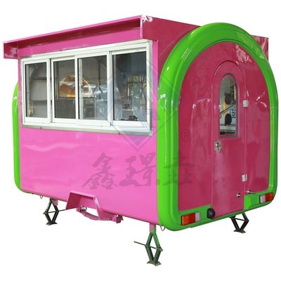 Carro de comida pequeño móvil para la venta al aire libre en la calle Equipo de comida rápida de ocio