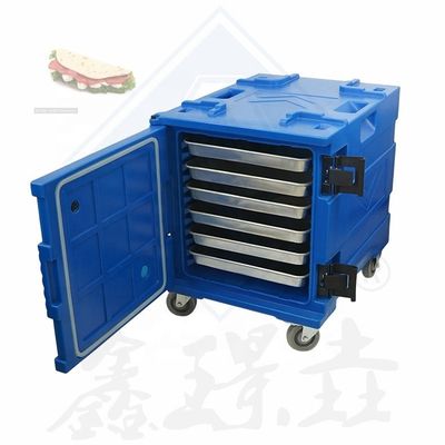 Caja de pescado comercial aislada ecológica para almacenamiento y conservación de alimentos