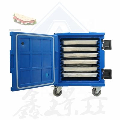 Caja de pescado comercial aislada ecológica para almacenamiento y conservación de alimentos