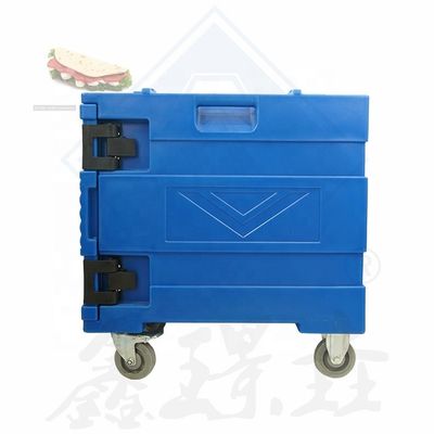 Caja de pescado comercial aislada ecológica para almacenamiento y conservación de alimentos