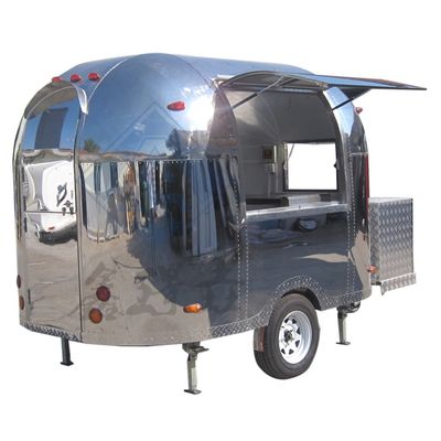 Camión de comida personalizado de acero inoxidable de 1000 kg con equipos completos de cocina de restaurante