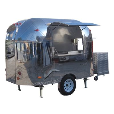 Camión de comida personalizado de acero inoxidable de 1000 kg con equipos completos de cocina de restaurante