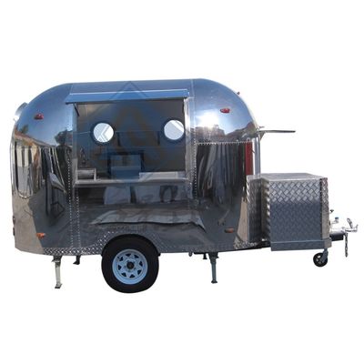 Camión de comida personalizado de acero inoxidable de 1000 kg con equipos completos de cocina de restaurante
