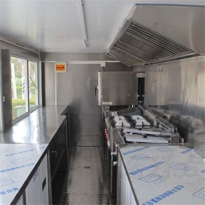 Camión de comida personalizado de acero inoxidable de 1000 kg con equipos completos de cocina de restaurante