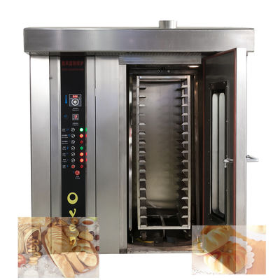 Máquina eléctrica de gas diesel para hornear pan con función de vapor 32 bandejas horno rotativo hecho