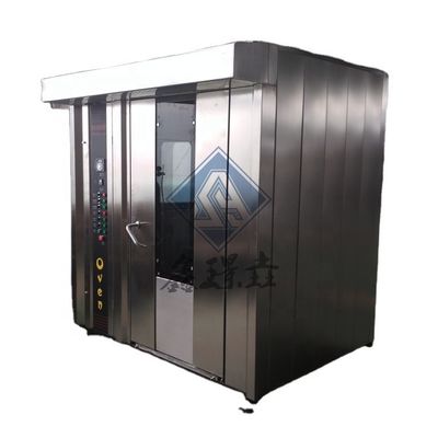 Acero inoxidable Comercial 32 bandejas Pan pastel Panadería horno rotativo para molino de harina