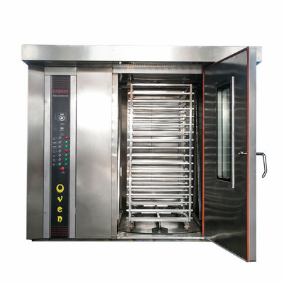 Horno giratorio de gas eléctrico/diésel/gas de 32 bandejas para materias primas de harina de panadería
