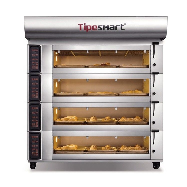 600 * 400mm Tamaño de bandeja El pan eléctrico croissant pizza horno de horneado para el rendimiento de la panadería