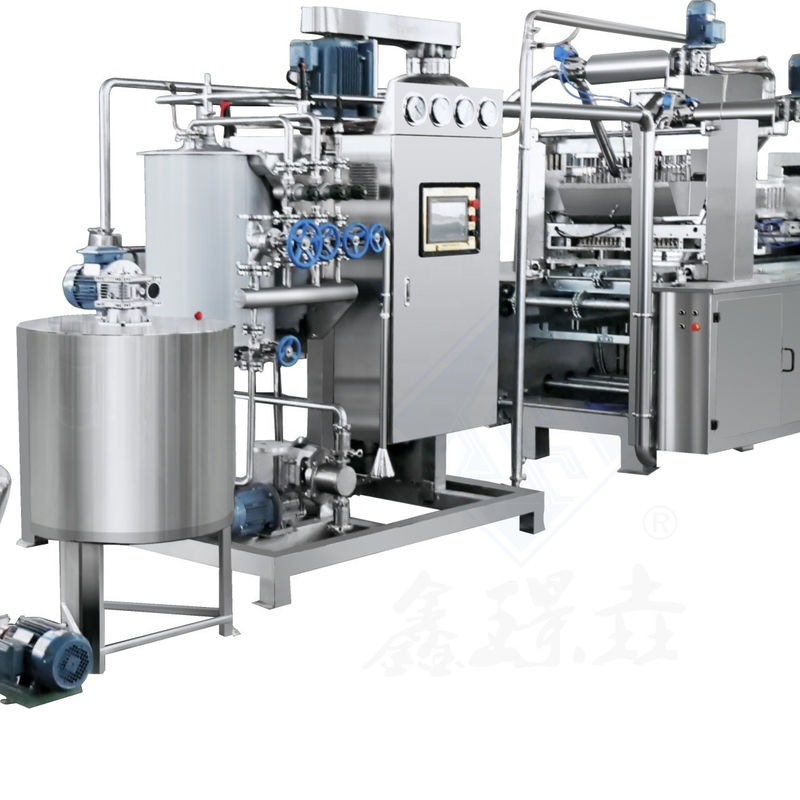Máquina automática para hacer dulces duros blandos con fuente de energía de 220V y función de vertido