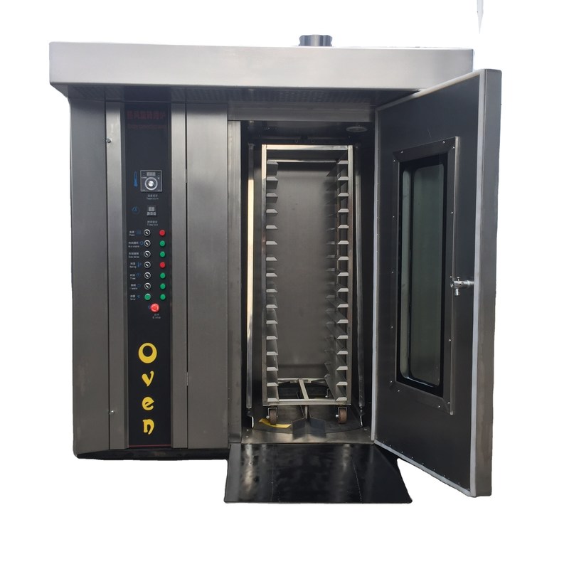 1800X2000X2200mm horno rotativo de pan comercial automático completo con 1 rack cantidad de carga