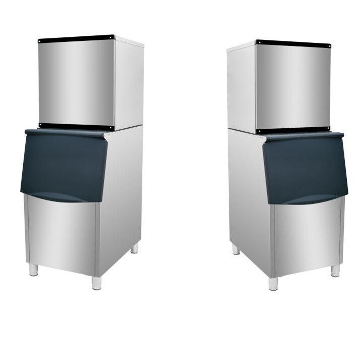 Máquina automática de fabricación de cubitos de hielo de 220 V para tiendas con capacidad de almacenamiento de hielo de 200 kg