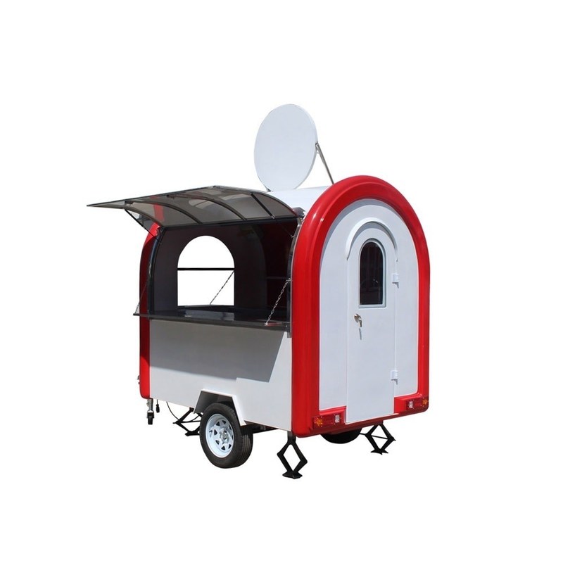 Aplicación de productos lácteos Cucina completa y inodoro Camión de comida móvil con 1500W de voltaje