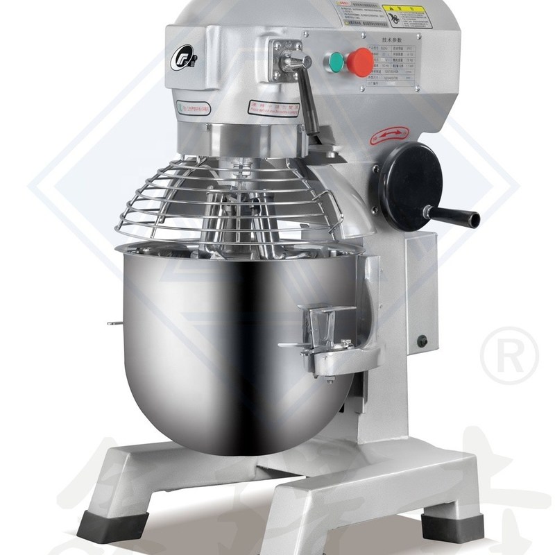 Mezcladora de masa planetaria de 20 litros para la preparación de alimentos pesados de 0,75kw