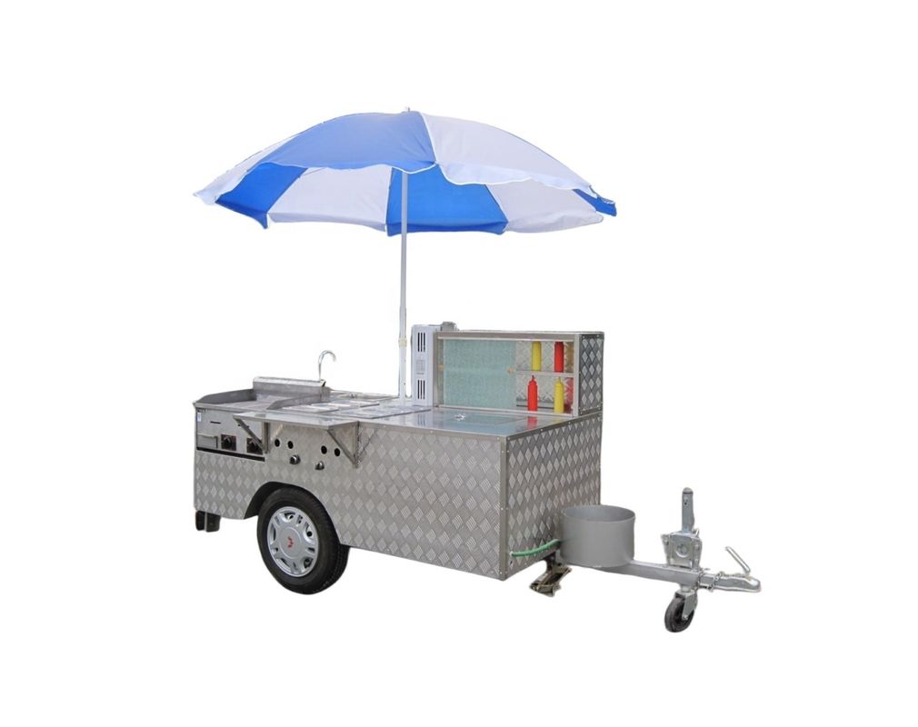 Comida callejera Grill Camión de comida con maquinaria Función de venta de alimentos Materia prima Maíz