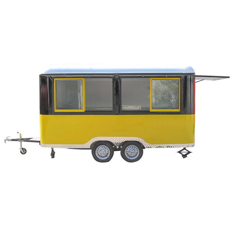 Camión de comida eléctrico de estilo retro para perritos calientes y helados Slush 2300*1750*2100mm Tamaño