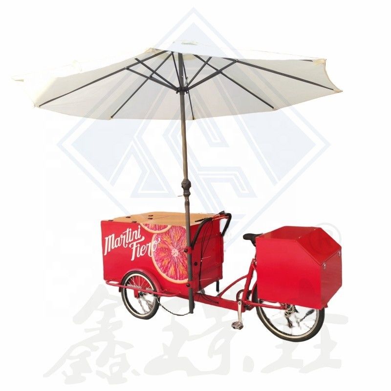 Video Soporte Técnico Carrito Vendedor Bicicleta de helado con batería Tienda de alimentos Bicicleta electrónica de alimentos