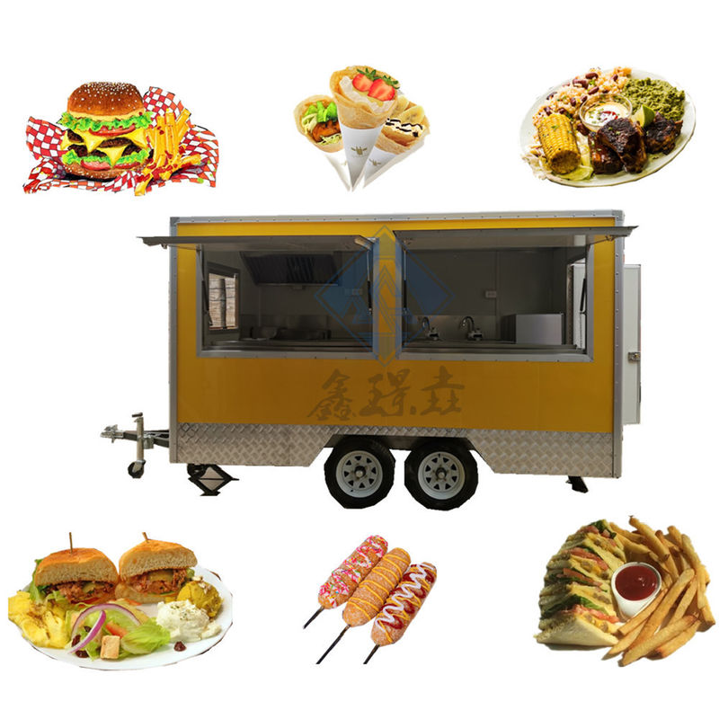 Carritos de comida móviles Carritos de perros de maíz dulce sostenibles Pizza Bbq para profesionales de la panadería