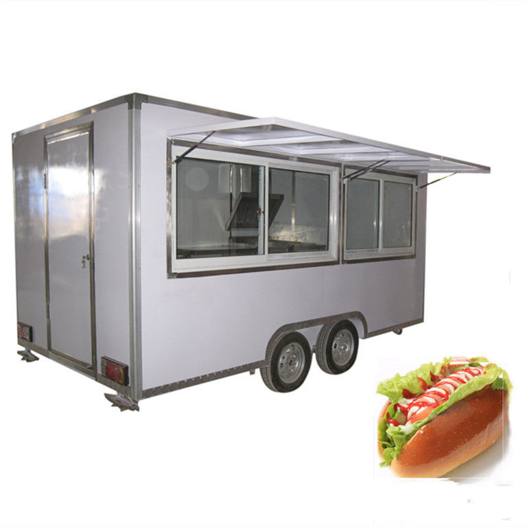 Fabricante de bocadillos para carrito de comida de la calle móvil 220x200x235cm Tamaño Chicken Coffee Hot Dog