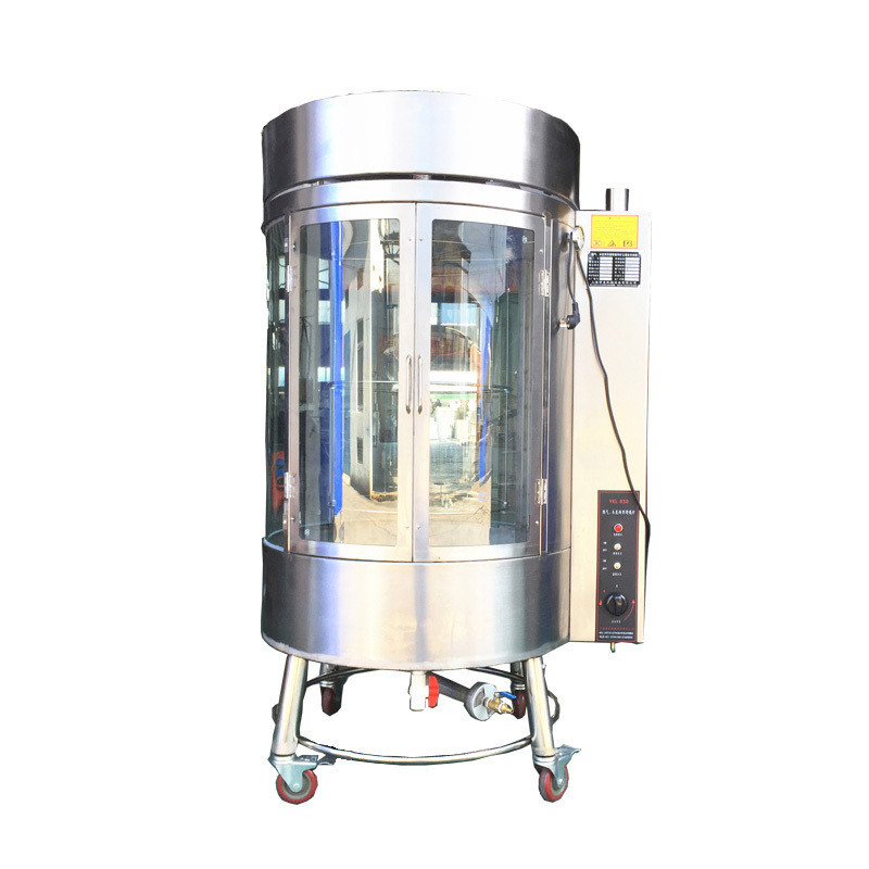 Horno de pato asado de gas de carbón circular de 120 kg comercial con soporte en línea después del servicio