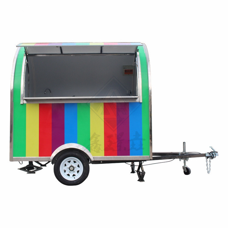 Camión de alimentos móvil cuadrado de modelo redondo industrial personalizado 2.8M de ejes simples o dobles