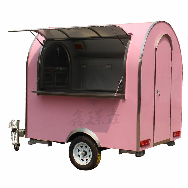 Camión de comida móvil cuadrado de modelo redondo industrial personalizado 2.2M de ejes simples/dobles