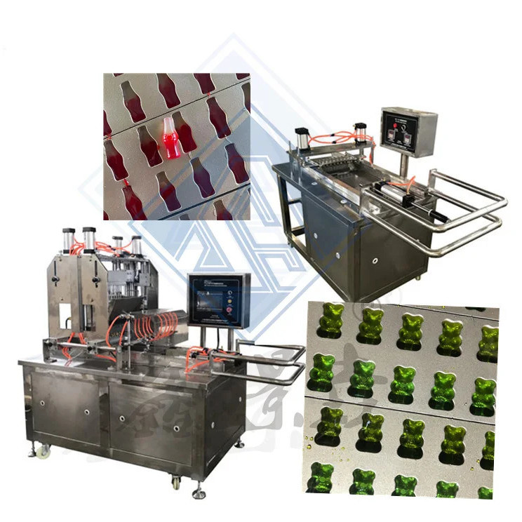 Fabricado de alta producción 50 kg / h máquina automática de fabricación de dulces para oso gomoso