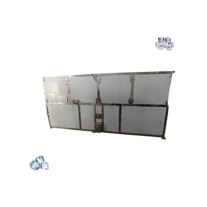 Inicio 10 toneladas de agua refrigeración máquina de hielo cubo fabricante de hielo con capacidad de almacenamiento de hielo 1000kg