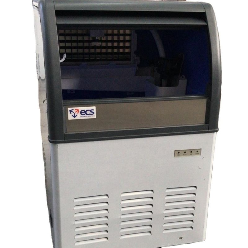 Máquina comercial para hacer cubitos de hielo de 140P 63 kg/día con capacidad de almacenamiento de hielo de 500 kg