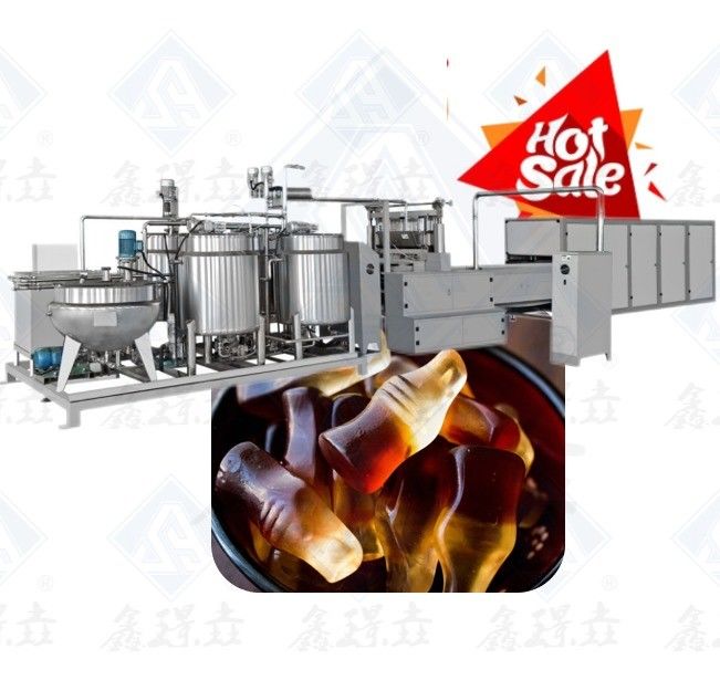 150-600 kg/h Máquina para hacer gomas de caramelo de caramelo de oso blando con material de acero inoxidable