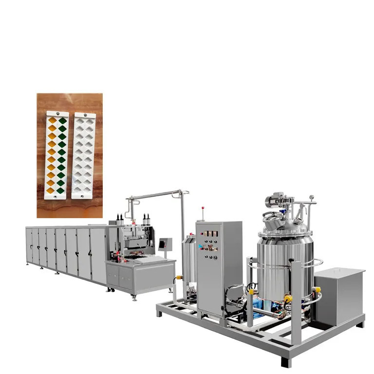 150 kg/h Línea de producción de caramelos para osos Lollipop Máquina automática de alta producción